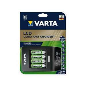 Varta 57685101441 LCD Ultra Fast Charger/4db AA 2100mAh akku/akku töltő kép