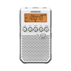 Sangean DT-800W digitális szintézeres FM-RDS hangszórós fehér zsebrádió kép