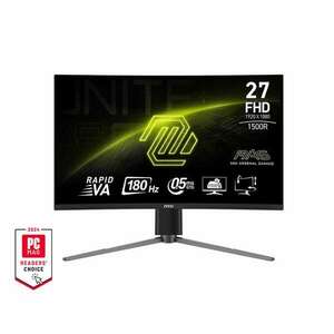 MSI 27" 27C6PF MAG 16: 9 FullHD Rapid VA Ívelt Gaming Monitor (MAG 27C6PF) kép