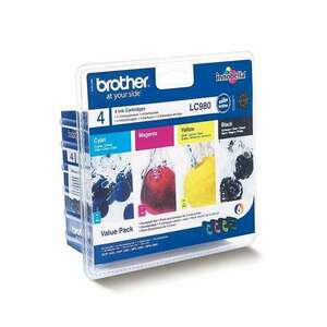 Brother LC980 Multipack Black Cyan Magenta Yellow tintapatron eredeti kép