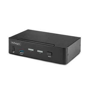 StarTech.com D86A2-2-PORT-8K-KVM KVM kapcsoló Fekete (D86A2-2-PORT-8K-KVM) kép