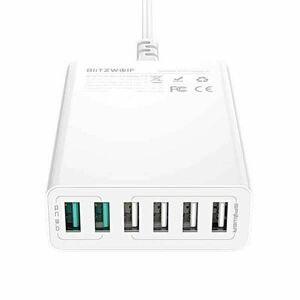 6x USB töltő Blitzwolf BW-S15, QC 3.0, 60W (fehér) kép