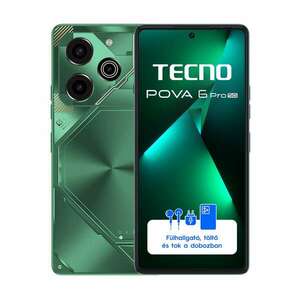 Tecno Pova 6 Pro 5G 256GB 12GB RAM DualSIM Mobiltelefon, Comet Green kép