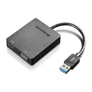 Lenovo Universal USB 3.0 to VGA/HDMI video digitalizáló adapter Fekete (4X90H20061) kép