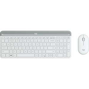 Logitech MK470 Slim Vezeték nélküli Billentyűzet US - Fehér + Egér kép