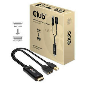 KAB Club3D HDMI - DisplayPort 4K 60Hz M/F Active Adapter kép