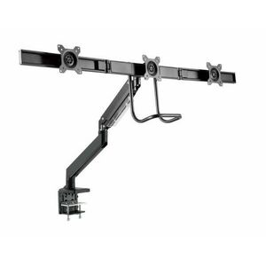 Gembird MA-DA3-03 Desk mounted adjustable monitor arm for 3 monitors 17"-27" Black kép