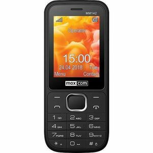 Maxcom MM142 mobiltelefon, dual sim-es kártyafüggetlen, bluetooth-os, fm rádiós fekete (magyar nyelvű menüvel) kép