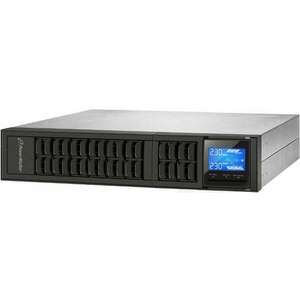 PowerWalker VFI 1000CRM LCD (UPS) Dupla konverziós (online) 1 kVA 800 W 3 AC szünetmentes tápegység kép