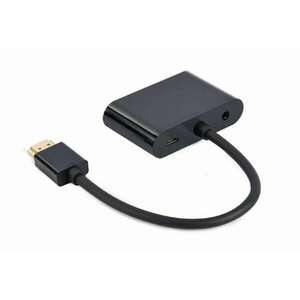 Gembird A-HDMIM-HDMIFVGAF HDMI apa - HDMI/VGA/Micro USB/Jack 3.5 anya Adapter kép