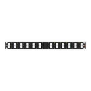 Nikomax UTP patch panel cat.5e 24 port 19" 1U döntött (NMC-RP24UD2-AN-1U-BK) kép