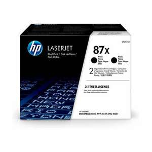 HP 87X 2 darabos nagy kapacitású LaserJet tonerkazetta fekete (CF287XD) (CF287XD) kép