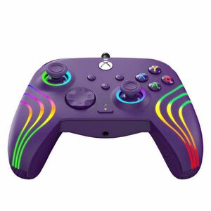 PDP Afterglow Wave Xbox Series X|S/Xbox One/PC RGB LED lila vezetékes kontroller kép