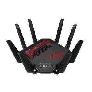 ASUS ROG Rapture GT-BE19000 vezetéknélküli router Multi-Gigabit Ethernet Háromsávos (2, 4 GHz / 5 GHz / 6 GHz) Fekete, Vörös kép