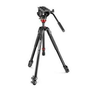 Manfrotto MVH500AH fluid fej lapos alappal + 190X alu video tripod (MVK500190XV) (MVK500190XV) kép