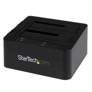 StarTech.com SDOCK2U33EB dokkoló állomás tárolóegységhez USB 3.2 Gen 1 (3.1 Gen 1) Type-B Fekete kép