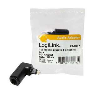 Logilink Toslink apa - Toslink anya derékszögű audio adapter fekete (CA1017) (CA1017) kép