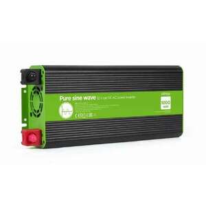 EnerGenie EG-PWC-PS1000-01 áramátalakító és inverter Automatikus 1000 W Fekete, Zöld kép