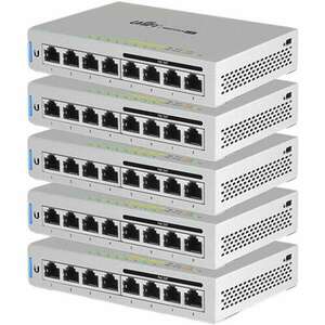 Ubiquiti US-8-60W-5 UniFi 8x Gigabit PoE Switch - 5 Pack! kép