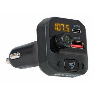 Vezeték nélküli Bluetooth kihangosító + 3D sztereó, FM transzmitter - 1x USB, 1x USB-C PD kép