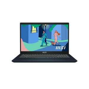 MSI Modern 15 B12MO-640PL Intel® Core™ i5 i5-1235U Laptop 39, 6 cm (15.6") Full HD 16 GB DDR4-SDRAM 512 GB SSD Wi-Fi 6 (802.11ax) Windows 11 Home Fekete kép