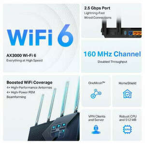 TP-LINK Archer Archer AX55 Pro AX3000 Multi-Gigabit Wi-Fi 6 Router with 2.5G Por kép