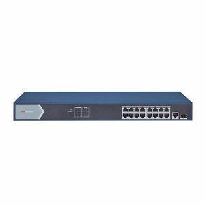 Hikvision Switch PoE - DS-3E0518P-E (16 port 1000Mbps, 250W, 1x RJ45, 1xSFP) kép