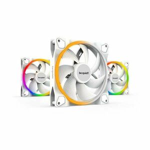 Be Quiet! Cooler 14cm - LIGHT WINGS WHITE 140mm PWM Triple Pack (RGB, 1700rpm, 20, 6dB, fehér) kép