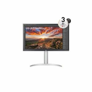 LG Monitor 27" - 27UP85NP-W (IPS; 16: 9; 4K 3840x2160; 5ms; 400cd; HDMIx2; DP; USB-C; HDR; FreeSync, Speaker, Pivot) kép