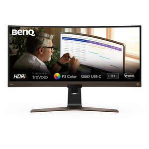 BenQ monitor 37, 5" - EW3880R (Ívelt, IPS, 21: 9, 3840x1600, 4ms, 300cd/m2, 2xHDMI, DP, USB-C Speaker, HDR, Freesync) kép