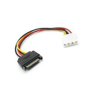 Blackbird tápkábel sata 15 pin plug to molex 4 pin female, 12cm BH1501 kép