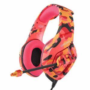 ONIKUMA K1-B Gaming headset (Red) kép