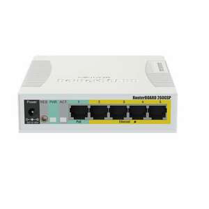 LAN/WIFI MikroTik RB260GSP 5x gigabites LAN porttal, 1xSFP port, 4xPoE ki, SwitchOS kép