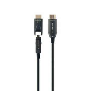 Gembird CCBP-HDMID-AOC-50M AOC High speed HDMI D-A cable with Ethernet AOC Premium Series 50m Black CCBP-HDMID-AOC-50M kép