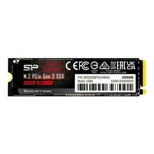 Silicon Power SSD - 250GB UD80 (r: 3400MB/s; w: 3000 MB/s, NVMe 1.4 támogatás, M.2 PCIe Gen 3x4) kép