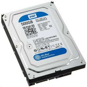 500GB WD 3.5" Blue SATAIII 32MB cache winchester (WD5000AZLX) kép