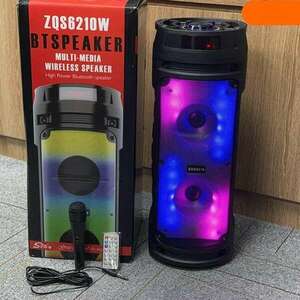 ZQS6210W RGB, hordozható, bluetooth-os hangszóró távirányítóval és mikrofonnal kép