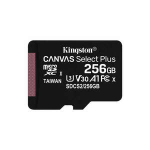 Kingston SDCS2/256GB memóriakártya MicroSDXC 256GB Canvas Select Plus 100R A1 C10 + Adapter kép