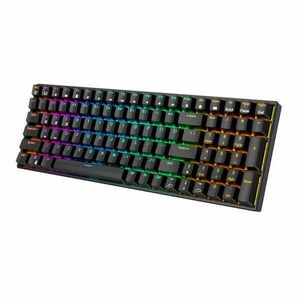 Mechanikus ANGOL kiosztású billentyűzet Royal Kludge RK100 RGB, barna kapcsoló, fekete (RK100 brown switch) kép