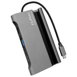 Type C HUB elosztó 3XUSB 3.1 + TYPE C + HDMI + VGA + RJ45 - VIEWNET-7 CliptecRZH740 kép