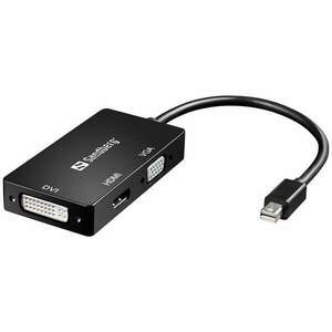 Sandberg vga, hdmi és dvi konvertáló, adapter minidp>hdmi+dvi+vga 509-12 kép