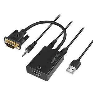 LogiLink VGA -> HDMI-A+3.5 mm+Micro-USB adapter (CV0060) (CV0060) kép