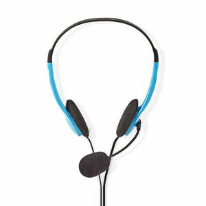 PC headset | Fülre Illeszthető | 2 db 3, 5 mm-es Csatlakozó | 2, 0 m | Kék kép