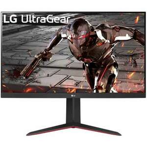 LG UltraGear 32GN650-B Gaming monitor, 31.5", VA, WQHD, 2560x1440, 165Hz, 1ms, FreeSync, HDR, HDMI, DP, Pivot, fekete kép