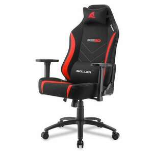 Sharkoon Gamer szék - Skiller SGS20 Fabric Red (állítható magasság; állítható kartámasz; szövet; acél talp; 120kg-ig) kép