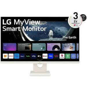 LG Smart 27SR50F-W.AEU számítógép monitor 68, 6 cm (27") 1920 x 1080 pixelek Full HD LED Fehér kép