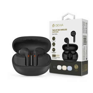 Devia TWS Bluetooth sztereó headset v5.3 + töltőtok - Devia TWS-M7 ENC Wireless Earphone with Charging Case - fekete kép