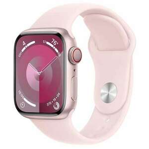 Apple Watch Series 9, 41 mm (1.73"), Wi-Fi, 4G LTE, GPS, 64 GB, Rózsaszín, Okosóra kép