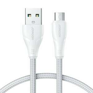 Joyroom USB kábel - micro USB 2.4A Surpass Series gyorstöltéshez és adatátvitelhez 0.25 m fehér (S-UM018A11) kép