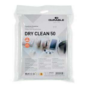 DURABLE Tisztítókendő, képernyőhöz, 50 db, DURABLE "DRY CLEAN 50", fehér kép